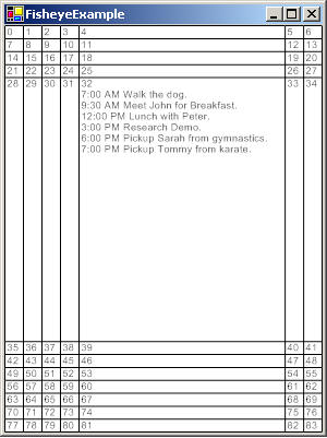 Fisheye Calendar